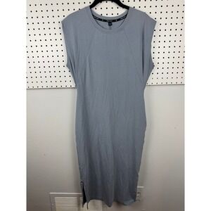 Public Rec Womens Blue Pima Cotton Tencel Sleeveless Midi Dress Size S